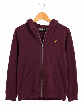 Lyle & Scott Junior Maroon Zip Hoodie Size 14/15 Years